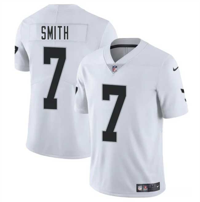 Men & Women & Youth Las Vegas Raiders #7 Geno Smith White 2025 Vapor Stitched Jersey->las vegas raiders->NFL Jersey